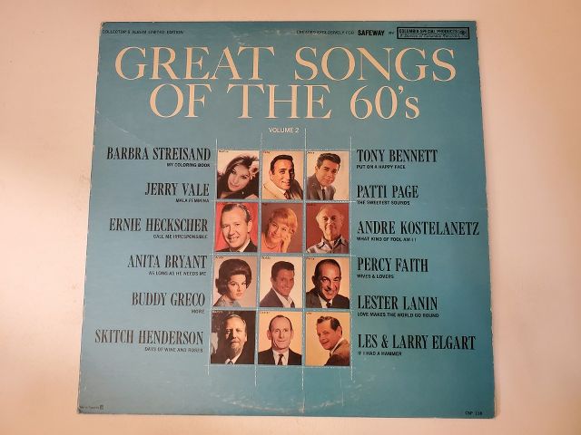 Various Artists Great Songs of the 60's Volume 2 vinyl record