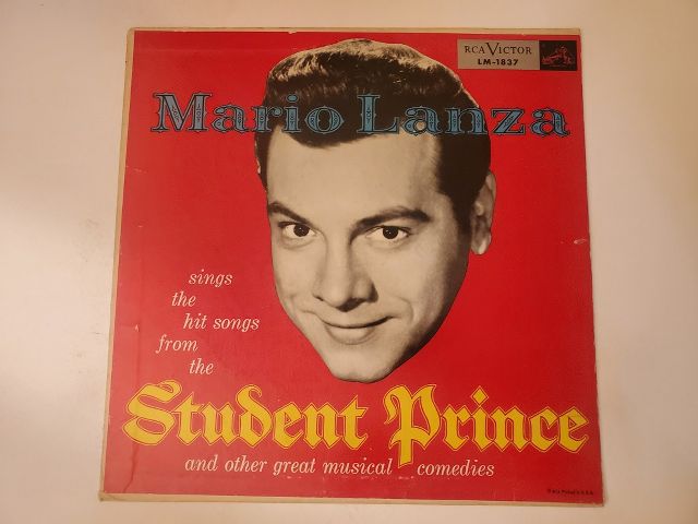 Mario Lanza Sings the Hit Songs from The Student Prince vinyl record