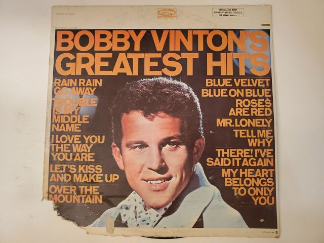 Bobby Vinton Bobby Vinton's Greatest Hits vinyl record