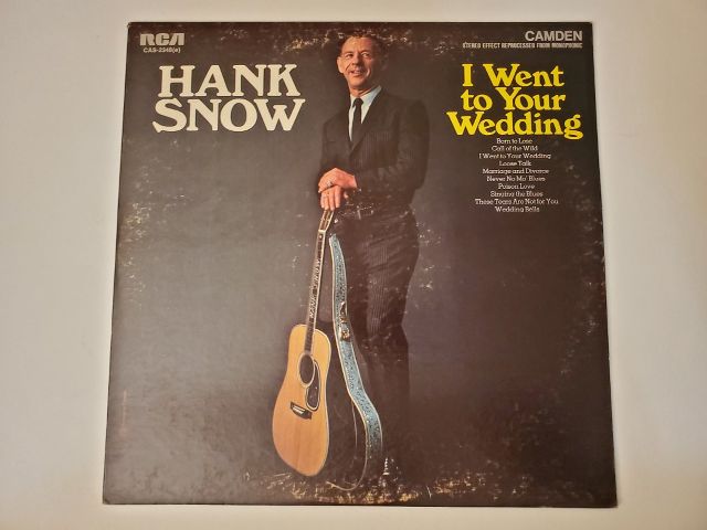 Hank Snow I Went to Your Wedding vinyl record