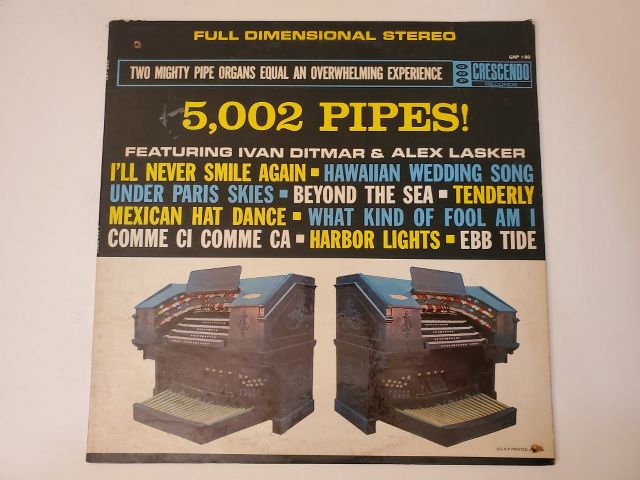 Ivan Ditmar & Alex Lasker 5,002 Pipes! vinyl record