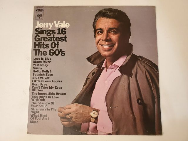 Jerry Vale Jerry Vale Sings 16 Greatest Hits of the 60's vinyl record