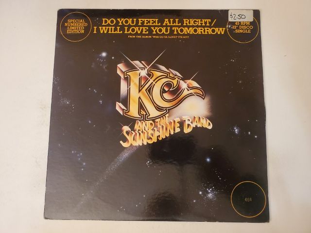 KC and the Sunshine Band Do You Feel All Right / I Will Love You Tomorrow vinyl record