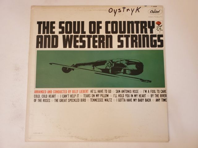 Billy Liebert The Soul of Country and Western Strings vinyl record