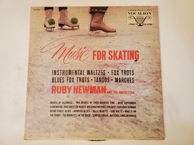 Ruby Newman and His Orchestra Music for Skating vinyl record