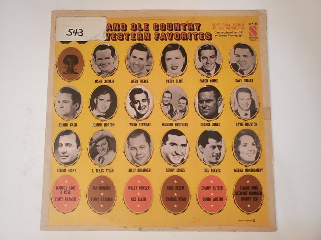 Various Artists Grand Ole Country & Western Favorites vinyl record