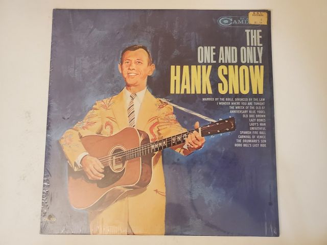 Hank Snow The One and Only vinyl record