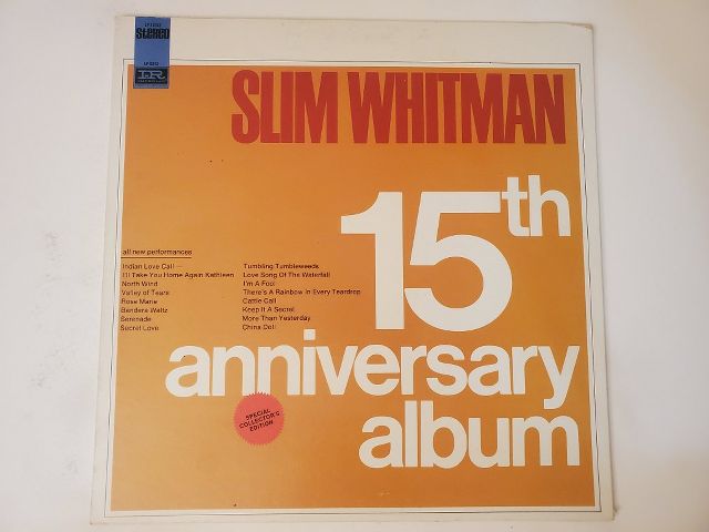 Slim Whitman 15th Anniversary Album vinyl record