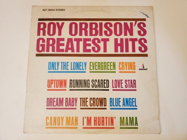 Roy Orbison Roy Orbison's Greatest Hits vinyl record