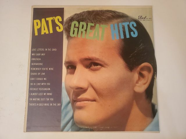 Pat Boone Pat's Great Hits vinyl record