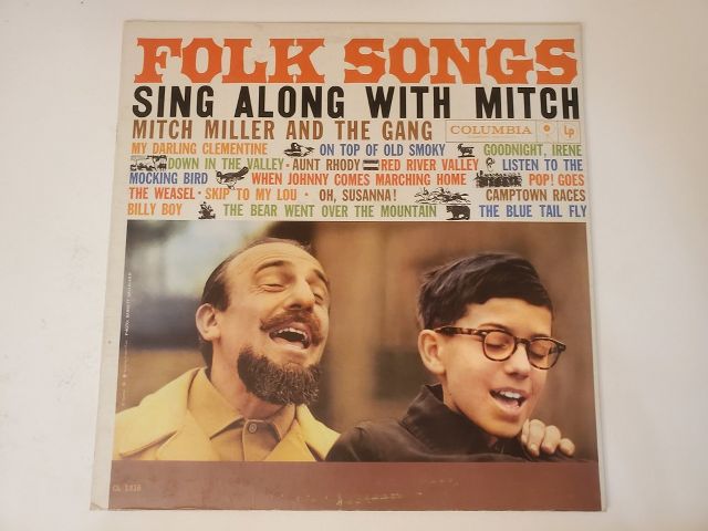 Mitch Miller and The Gang Folk Songs Sing Along With Mitch vinyl record