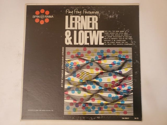 The Famous Stradivari Strings Lerner & Loewe: Ping Pong Percussion vinyl record