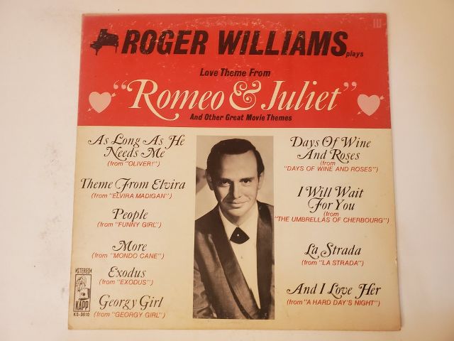 Roger Williams Love Theme From Romeo & Juliet and Other Great Movie Themes vinyl record