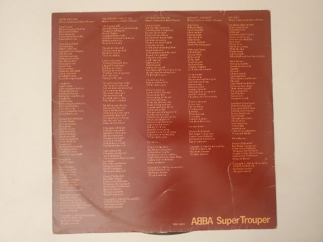 ABBA Super Trouper vinyl record