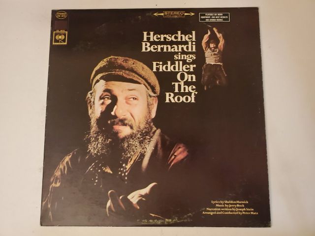 Herschel Bernardi Herschel Bernardi Sings Fiddler on the Roof vinyl record