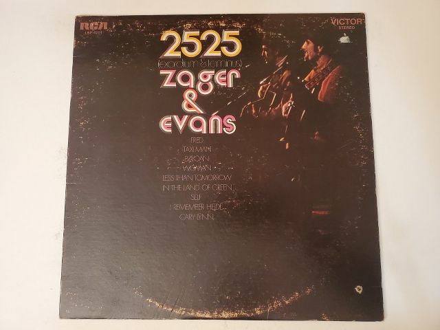 Zager & Evans 2525 (Exordium & Terminus) vinyl record