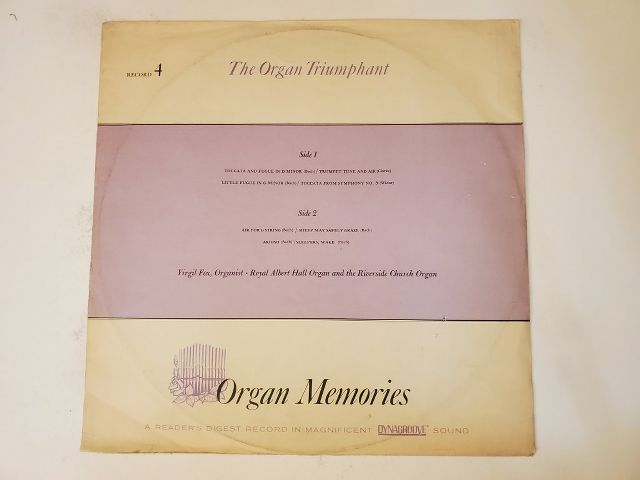 Virgil Fox The Organ Triumphant: Organ Memories vinyl record