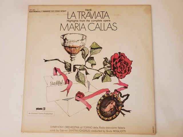 Maria Callas La Traviata: Highlights from the Complete Opera vinyl record