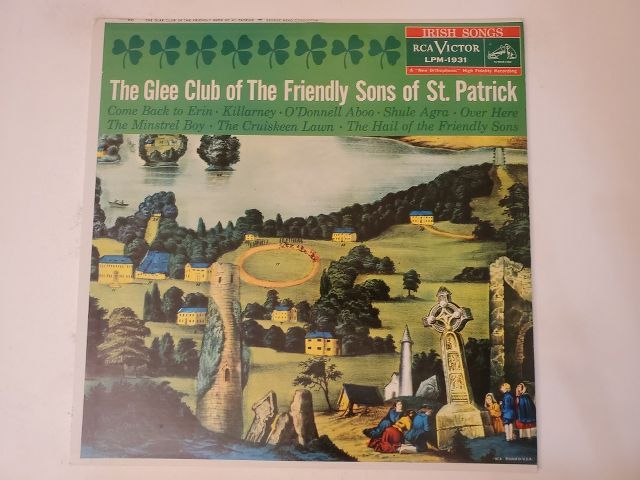 The Glee Club of The Friendly Sons of St. Patrick Irish Songs vinyl record