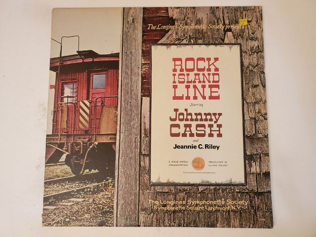 Johnny Cash and Jeannie C. Riley Rock Island Line vinyl record