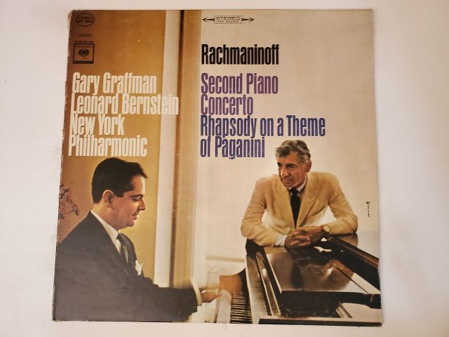 Gary Graffman, Leonard Bernstein, New York Philharmonic Rachmaninoff: Second Piano Concerto, Rhapsody on a Theme of Paganini vinyl record