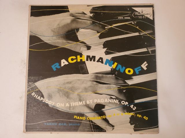 Yakov Zak Rachmaninoff: Rhapsody on a Theme by Paganini, Op. 43; Piano Concerto No. 4 in G Minor, Op. 40 vinyl record
