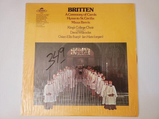 Benjamin Britten A Ceremony of Carols / Hymn to St. Cecilia / Missa Brevis vinyl record