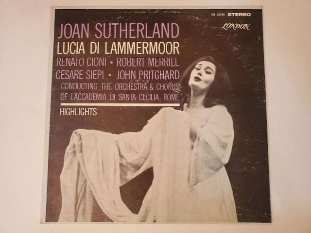 Joan Sutherland Lucia di Lammermoor Highlights vinyl record