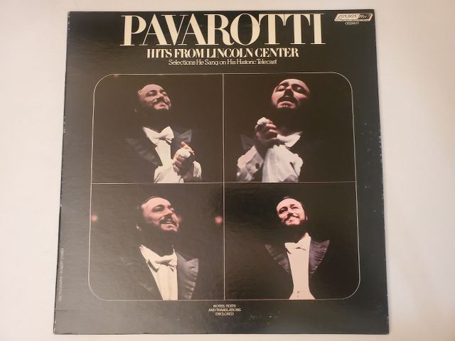 Luciano Pavarotti Hits From Lincoln Center vinyl record