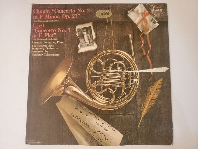 Vladimir Golschmann Chopin 'Concerto No. 2 in F Minor, Op. 21' / Liszt 'Concerto No. 1 in E Flat' vinyl record