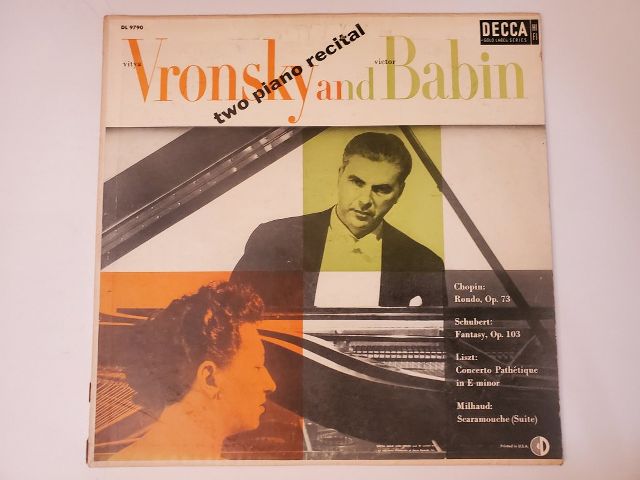 Vitya Vronsky and Victor Babin Two Piano Recital vinyl record