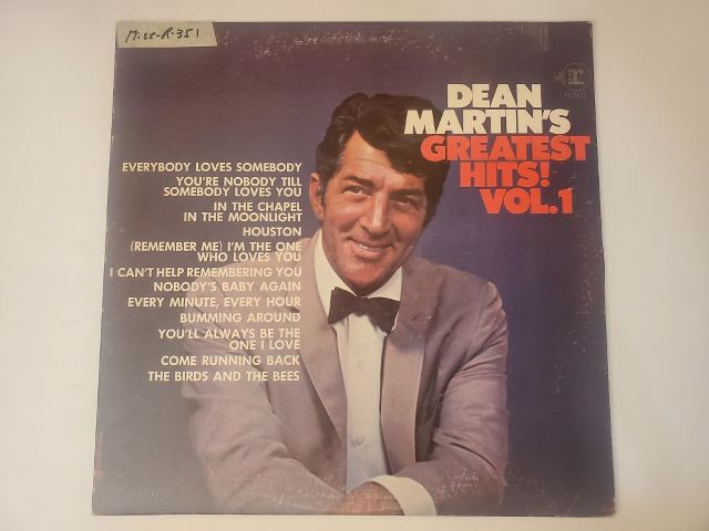 Dean Martin Greatest Hits Vol. 1 vinyl record