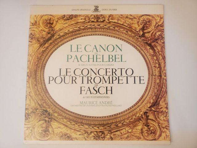 Maurice Andre Le Canon de Pachelbel & Le Concerto pour Trompette de Fasch vinyl record