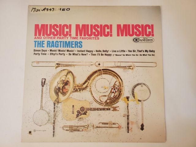 The Ragtimers Music! Music! Music! And Other Party Time Favorites vinyl record