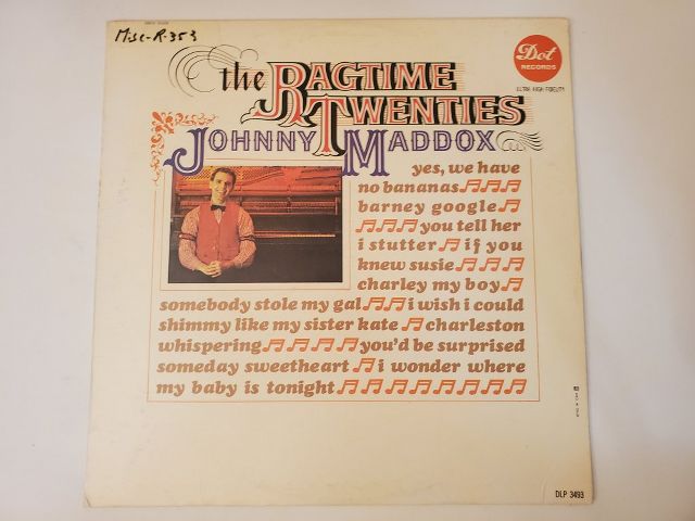 Johnny Maddox The Ragtime Twenties vinyl record