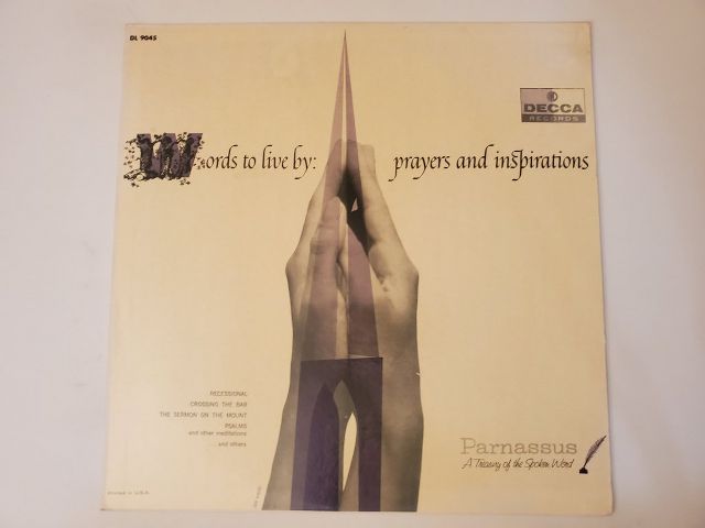 Unknown Words to Live By: Prayers and Inspirations vinyl record