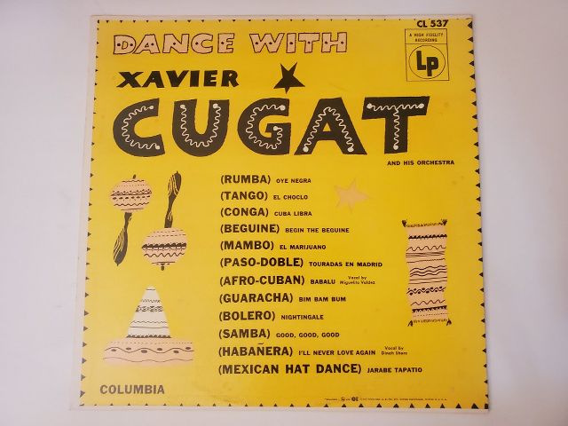 Xavier Cugat Dance with Cugat vinyl record