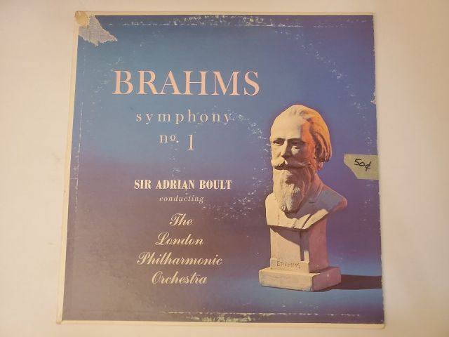 Sir Adrian Boult conducting The London Philharmonic Orchestra Brahms Symphony No. 1 vinyl record