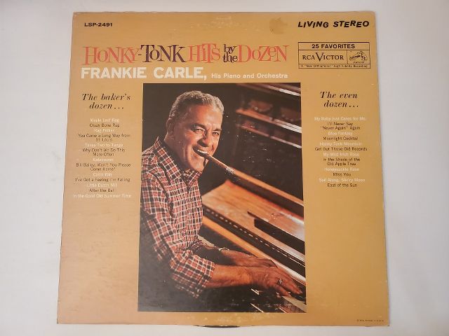 Frankie Carle, His Piano and Orchestra Honky-Tonk Hits by the Dozen vinyl record
