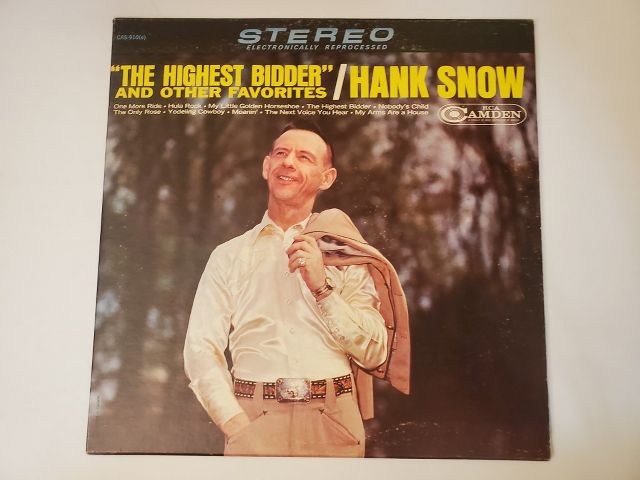 Hank Snow The Highest Bidder and Other Favorites vinyl record