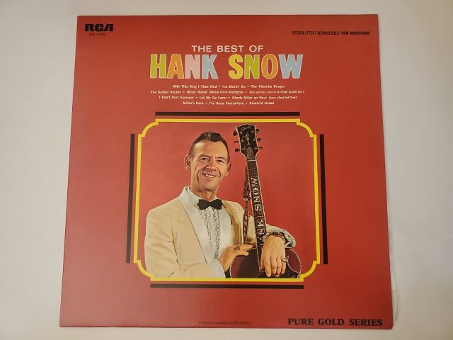Hank Snow The Best of Hank Snow vinyl record