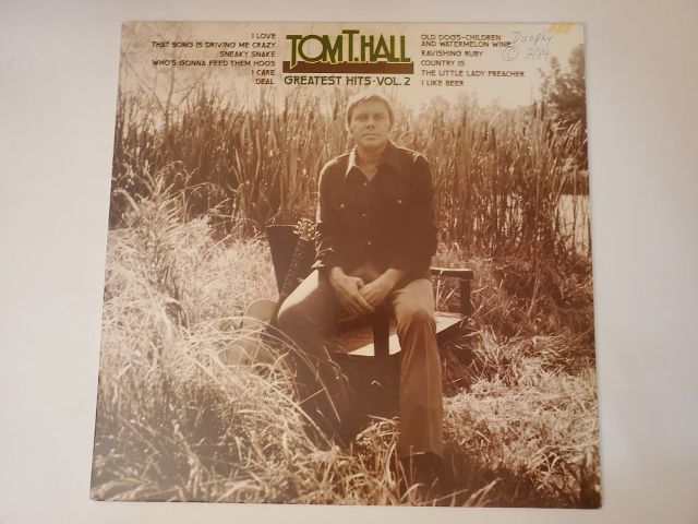 Tom T. Hall Greatest Hits - Vol. 2 vinyl record