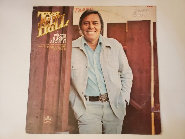 Tom T. Hall I Wrote a Song About It vinyl record