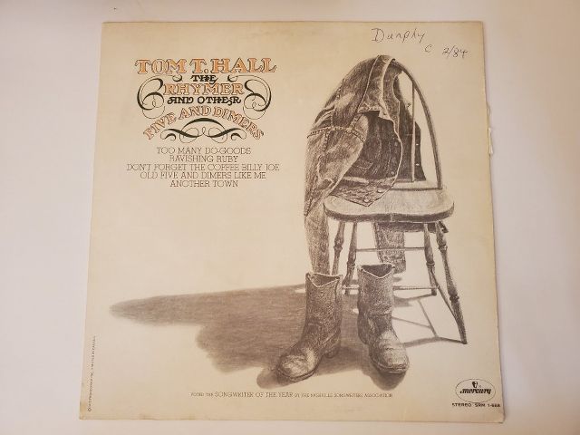 Tom T. Hall The Rhymer and Other Five and Dimers vinyl record