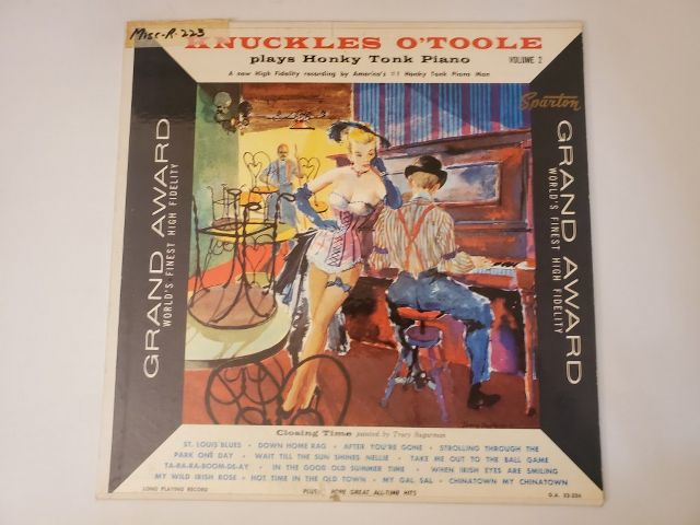 Knuckles O'Toole Plays Honky Tonk Piano Volume 2 vinyl record