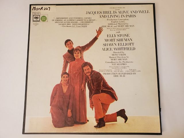 Various Artists Jacques Brel is Alive and Well and Living in Paris vinyl record