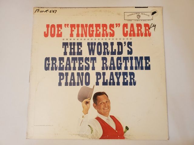 Joe "Fingers" Carr The World's Greatest Ragtime Piano Player vinyl record