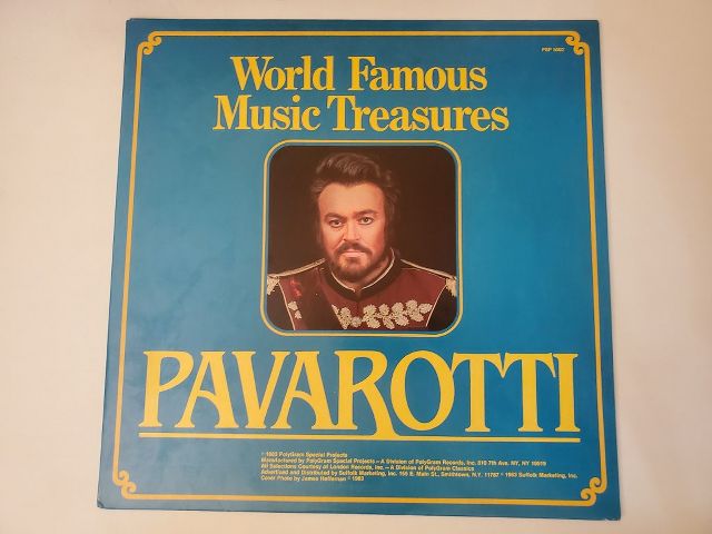 Luciano Pavarotti World Famous Music Treasures vinyl record