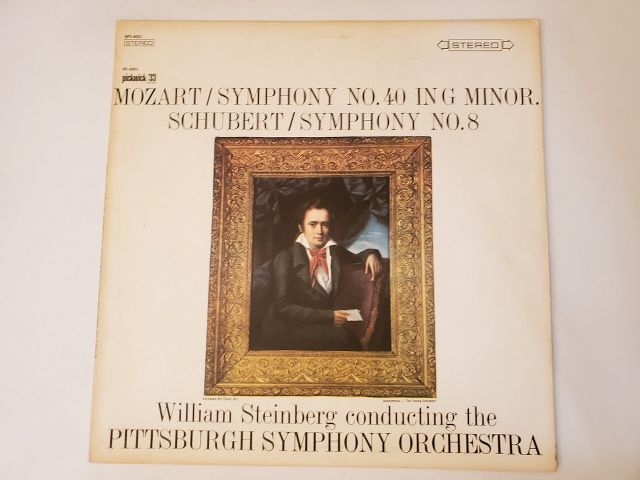 Pittsburgh Symphony Orchestra, William Steinberg Mozart/Symphony No. 40 in G Minor, Schubert/Symphony No. 8 vinyl record