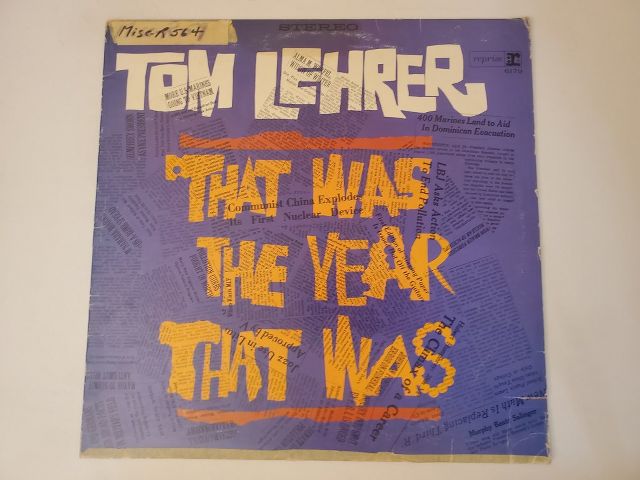 Tom Lehrer That Was the Year That Was vinyl record